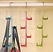 LOUISE MAELYS Rotating Handbag Hanger Rack Closet Organizer for Bag Ties Belt Scarf 4 Hooks Fuchsia