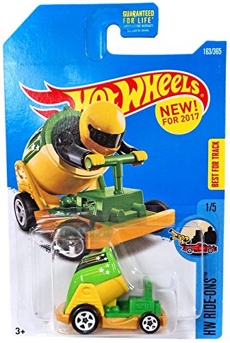 Hot Wheels 2017 HW Ride-Ons Boom Car (Cannon Car) 163/365, Green and Yellow