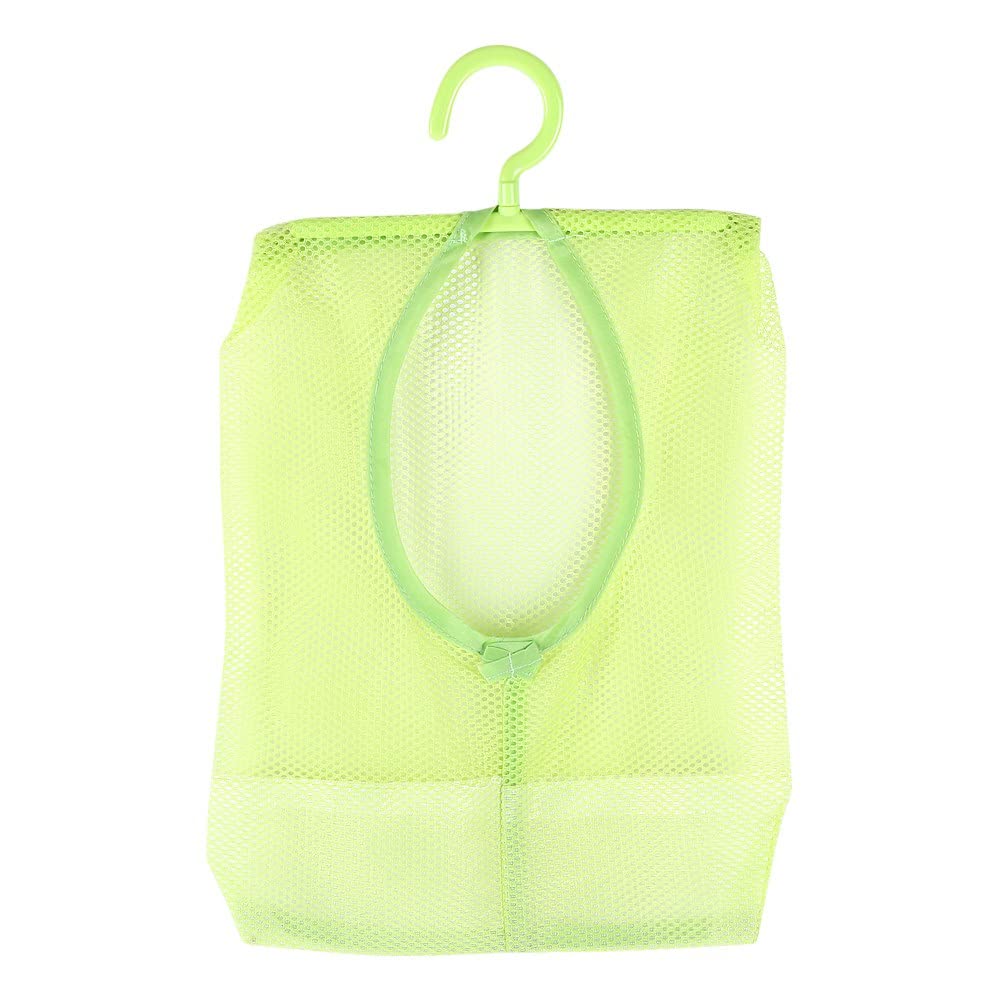 SEAFRONT Hanging Mesh Storage Bag Multi Purpose Bathroom Storage Basket Shower Organizer Socks Stockings Bra Underwear Cosmetic Shampoo Organizer Holders for Camping Travel Dorm (Green)