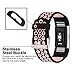 iGK Silicone Replacement Bands Compatible for Fitbit Charge 2, Adjustable Breathable Sport Strap Smartwatch Fitness Wristband with Air Holes Pink Small