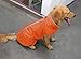 PETCEE Waterproof Dog Winter Jacket, Windproof Polyester Fleece Lined Pet Coat with Reflective Vest for Small Medium Dogs - 2 Layer (Orange M)