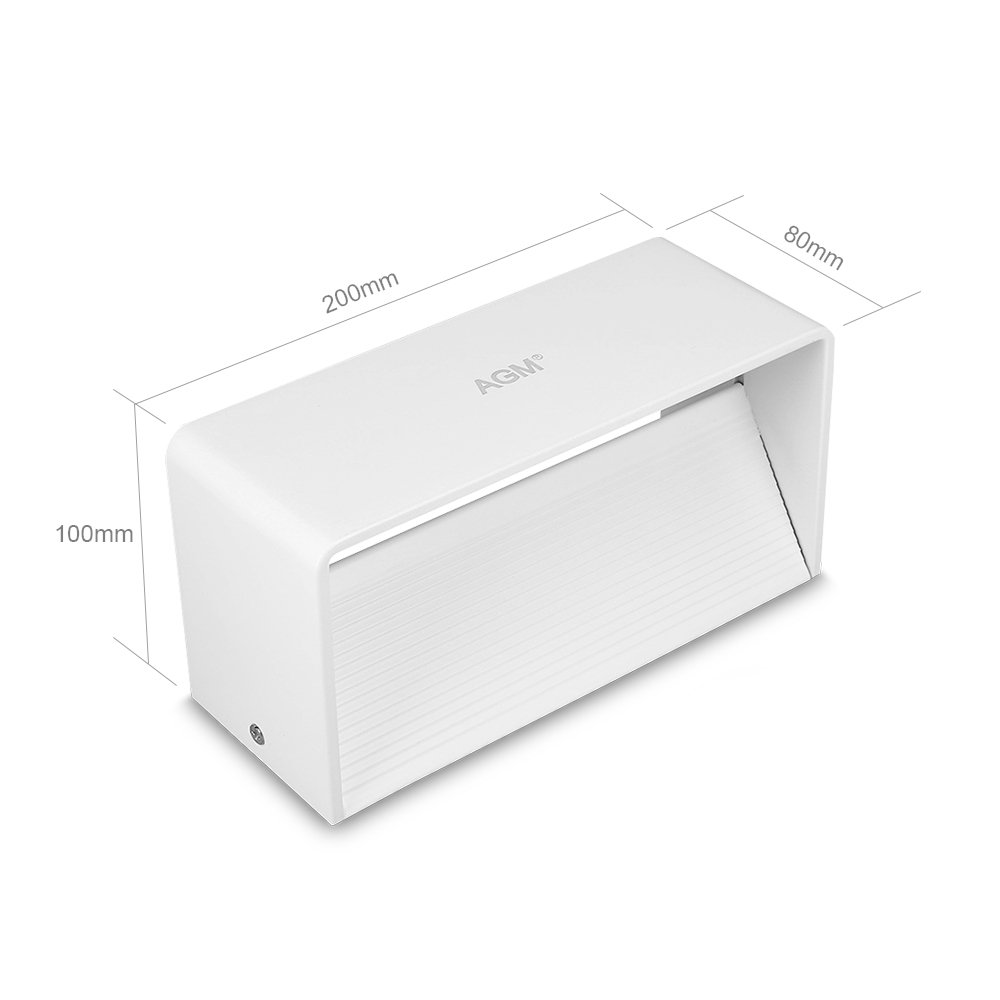 LED Wandlampe Wandleuchte, AGM 9W Aluminium Leuchten Wandlicht Flurlampe für Schlafzimmer, Wohnzimmer, Korridor 5000-6500K(kaltweiß)