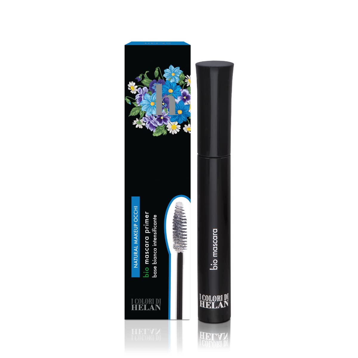 Helan I Colori - Organic Mascara Primer for Longer and Stronger Eyelashes, Eye Makeup with Impressive & Long Lasting Effect - Intensifying White Eyelash Primer Before Mascara - Made in Italy, 8 ml