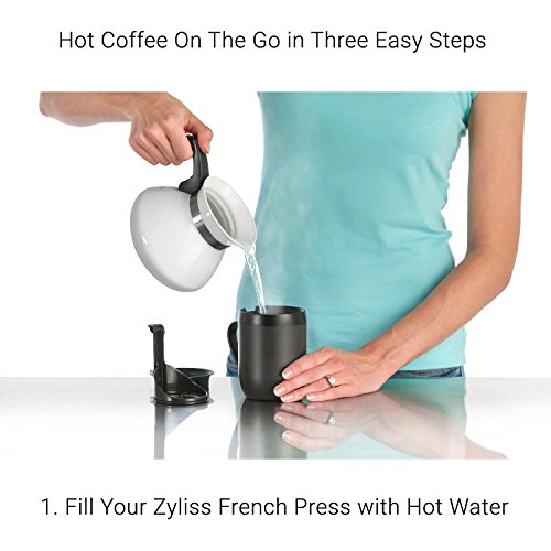 ZYLISS Travel French Press and Coffee and Tea Mug, Single Serve Home & Kitchen, Kitchen & Dining, Dining & Entertaining, Novelty, Drinkware, Coffee Mugs