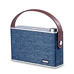 PUREBOX Portable Wireless Bluetooth Speakers with Handle Classic Radio Design Build-in Mic Support Hands-Free Function Stereo Speaker for Smartphones Tablets and More,Navy Blue