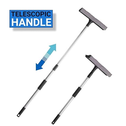 Truvic Window/Mirror/Car Cleaning (Extendable) Squeegee Cum Wiper