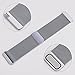hooroor Compatible Bands Replacement for Fitbit Versa Smart Watch Women Men Small Large, Milanese Loop Stainless Steel Metal Sport Bracelet Strap Magnet Lock Wristbands (Graphite, Large)