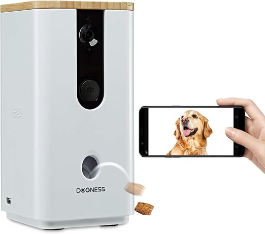 pet video monitor and treat dispenser