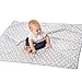 Bumkins Baby Splat Mat for Under High Chair, Babies Toddlers Eating Mess Mat, Waterproof Reusable Cloth for Arts and Crafts, Playtime Mat for Kids, Floors or Tables, Fabric 42inx42in, Gray Arrows