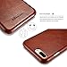 Icarercase Leather Case with Flip Opening Cover in Curved Edge Design and Side Hidden Magnetic Snap for iPhone 8/7 Plus - Brown