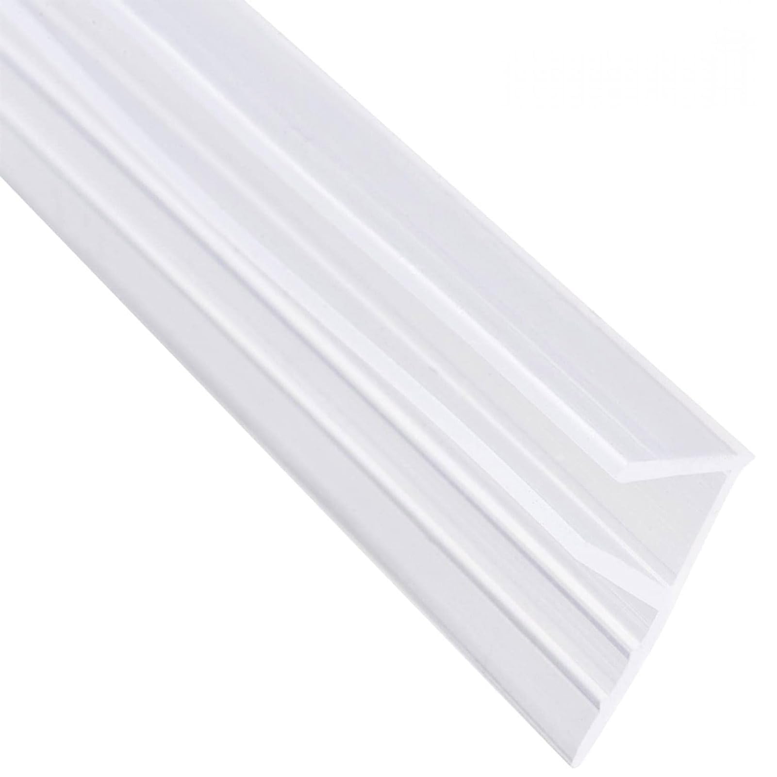 TA-VIGOR Frameless Shower Door Bottom Seal Strip, 12mm Drip Rail - 12mm Glass x 3000mm Length F-Type Glass Shower Screen Door Sweep Silicone for Shower Door Seal