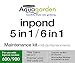Pennington Aquagarden , Pond Filter for Ponds , Foam Filter Set , Polymer Wool Filter Pads , Pond Maintenance Kit , Suitable for Inpond 5 in 1 600 Gallon Model, White, Large (Fit 600)