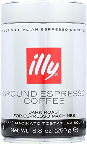Illy Caffe Coffee Coffee - Espresso - Ground - Dark Roast - 8.8 oz - case of 6 - Gluten Free - Yeast Free - Wheat Free
