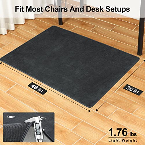 AntiSlip Office Chair Mat for Hardwood Floor/Tile, Cosy Corduroy, Non