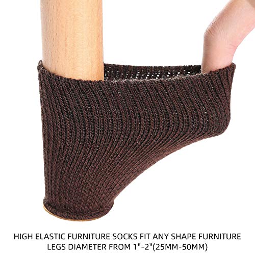 Chair Leg Socks, 24 PCs Chair Leg Floor Protectors with AntiSlip