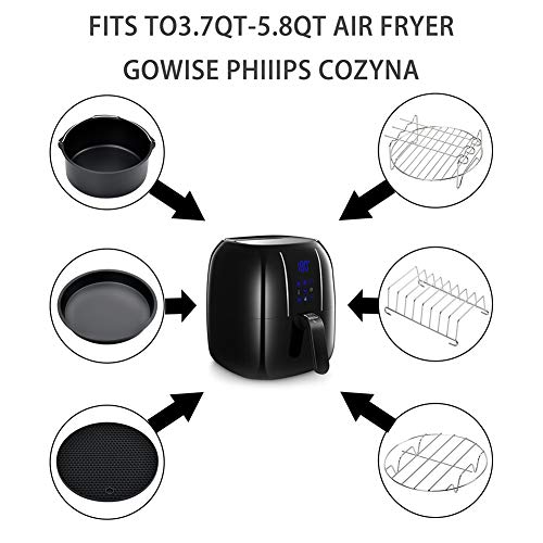 Air Fryer Accessories, Phillips Air Fryer Accessories and Gowise Air Fryer Accessories Fit all 3.2QT - 5.8QT, Set of 6-7 inch