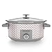 BLACK+DECKER SC3007D Slow Cooker, 7 Quart, Dial Control, Purple & Silver Leaf Pattern