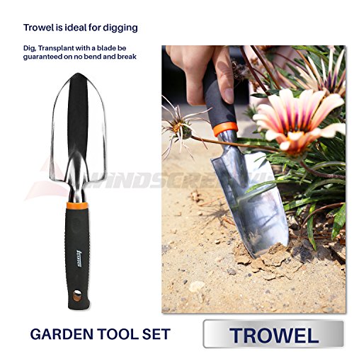 iGarden 4 Piece Garden Kit Aluminum Heads Ergonomic Handles with Heavy Duty Cast - Thumbnail 3