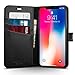 Spigen Wallet S iPhone X Case with Foldable Cover and Kickstand Feature for Apple iPhone X (2017) - Black