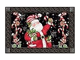 Candy Cane Santa MatMates Doormat - 18
