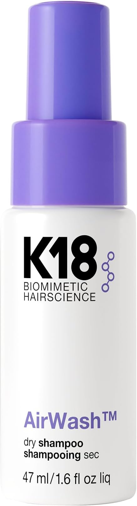 K18 AirWash Travel Non-Aerosol Dry Shampoo Spray 47ml OdorBIND