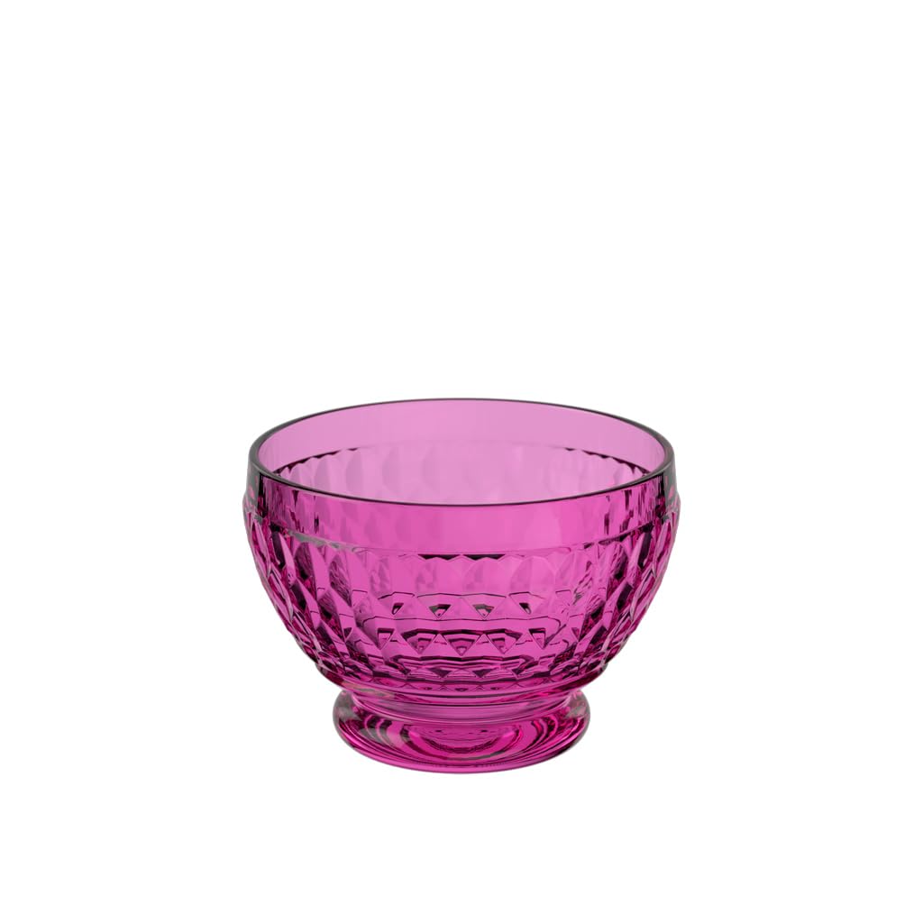 Villeroy & Boch - Boston Berry Bowl, 250 ml, Crystal Glass Bowl for Fruit and Snacks, Dishwasher-Safe, Pink