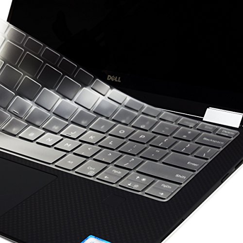 TOP CASE - Ultra Thin Invisible Keyboard Protector Cover for Dell XPS 9365 13.3-Inch 2 in 1 Ultrabook Laptop 2017 Newest Model