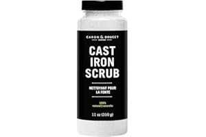 CARON & DOUCET - Cast Iron Cleaning & Restoring Scrub | 100% Natural | Best for Removing Rust Without Scratching & Care Before Cleaning, Washing & Seasoning (11 Ounce)