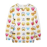 Funny Crewneck 3D Sweatshirts Hoodies Cute Emoji Large
