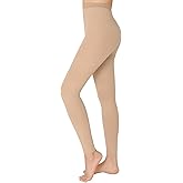 KTINNEAD 20-30 mmHg Compression Pantyhose for Women, Footless Medical Compression Stockings, Waist High Opaque Compression Tights for Edema, Varicose Veins, Swelling, Pregnant, Teacher, Doctor
