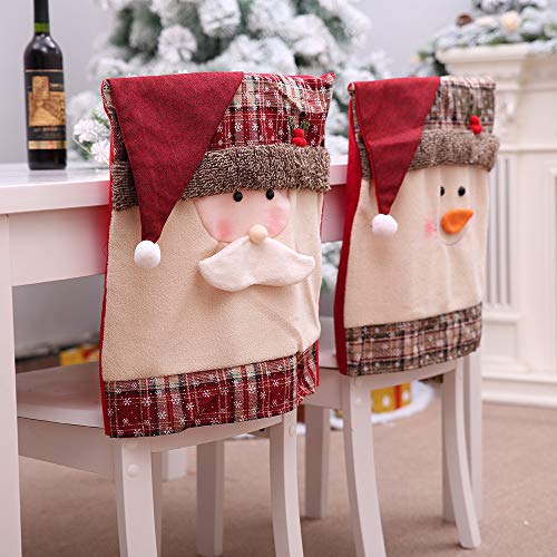 Buy Christmas Dinner Table Chair Back Cover Santa Claus Christmas Chair