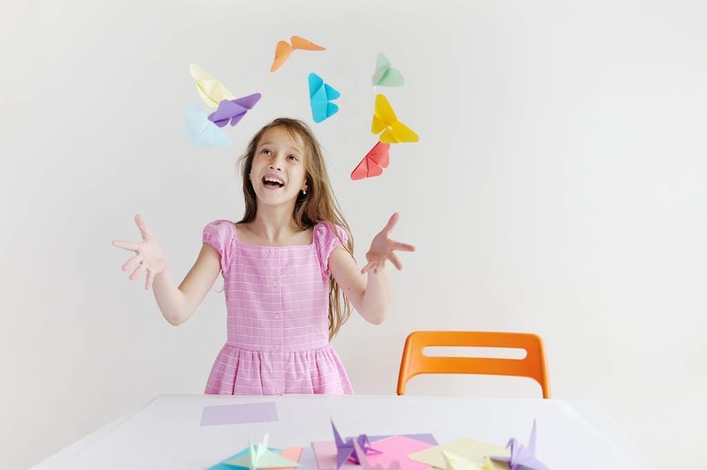 Oripup Origami Paper Double Sided - 200 Sheets in 20 Colors for Crafts - 6x6 inch Colored Square Paper for Kids, Adults and Beginners
