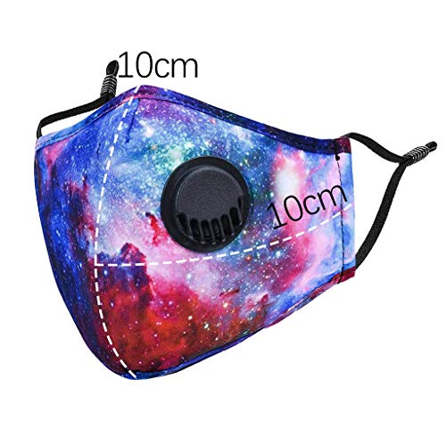 3pcs Face Bandana with Breathing Valves Washable Reusable Anti Dust Protection with 3PC Filter For Women Men (3 PC, Multicolor)