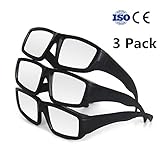MASCOTKING Solar Eclipse Glasses 2017 - CE and ISO Certified Safe Shades for Direct Sun Viewing -- Eye Protection (3 Pack (Black))