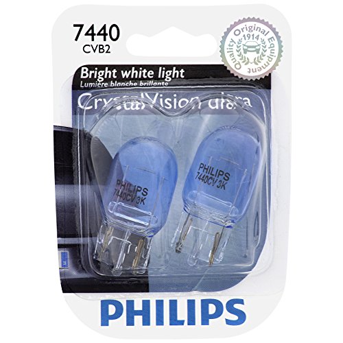 Philips 7440 CrystalVision ultra Miniature Bulb, 2 Pack
