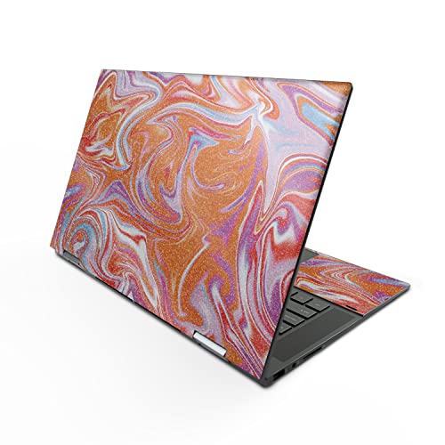 MightySkins Glossy Glitter Skin Compatible with HP Envy x360 15" (2022) - Orang…