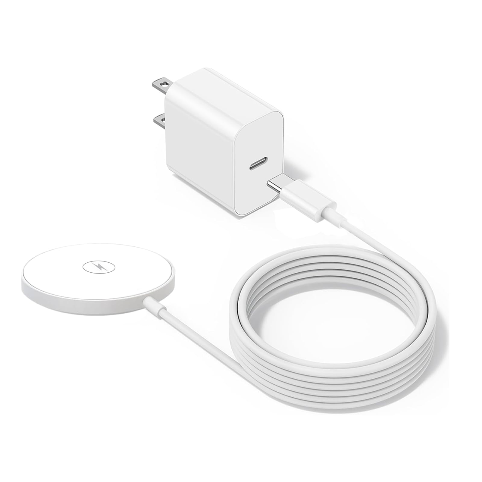 Magnetic Charger for iPhone 17,[Apple MFi Certified]15W Fast Wireless Magnetic Charging Pad,Apple MagSafe Charger with USB C Wall Charging Block for iPhone 17Pro Max/17e/Air/16/15/14/13/AirPods3/2/Pro