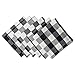 DII Buffalo Check Collection, Classic Farmhouse Cloth Napkin Set, 20x20, Black & White, 6 Piece