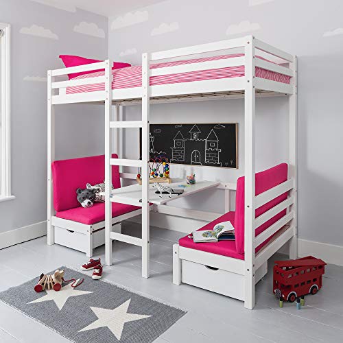 bunk bed with table