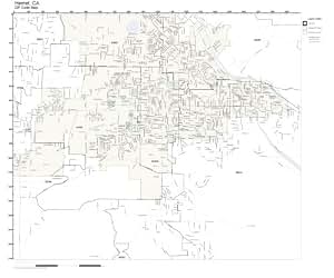Amazon.com: ZIP Code Wall Map of Hemet, CA ZIP Code Map Not Laminated