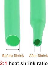 Sourcing Map Heat Shrink Tubing 8mm 2:1 7m Green 1000V Cable Sleeve view 5