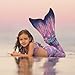 Mermaid Tails for Swimming by Mertailor with Monofin – Kids, Boys, and Girls (10, Jellyfish Dream)