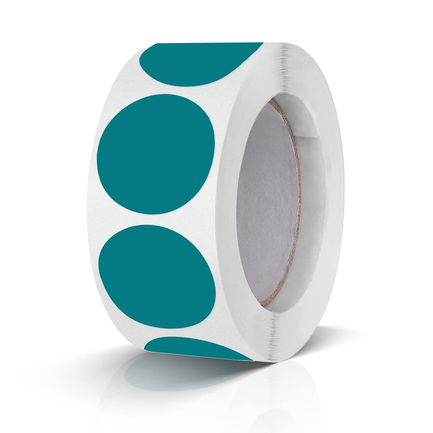 Round Stickers Green 1 Inch Circle Labels Color Coding Dot Vinyl Floor Sticker Waterproof Removable Roll of 500