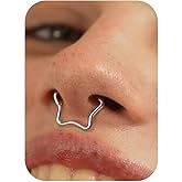 BodyBonita Septum Rings 16G - 316L Stainless Steel Nose Rings Hoops for Women Septum Piercing Jewelry 8mm 10mm