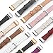 Simpeak Leather Band Compatible with Fitbit Charge 2, Genuine Leather Wristband Strap Replacement for Fitbit Charge 2, Shiny Gold Band+Rose Gold Adaptor