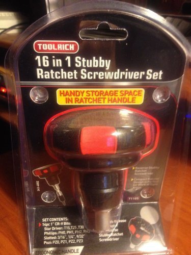 16 in 1 Stubby Ratchet Screwdriver Set by TOOLRICH