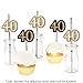 Adult 40th Birthday - Gold - Paper Straw Decor - Birthday Party Striped Decorative Straws - Set of 24