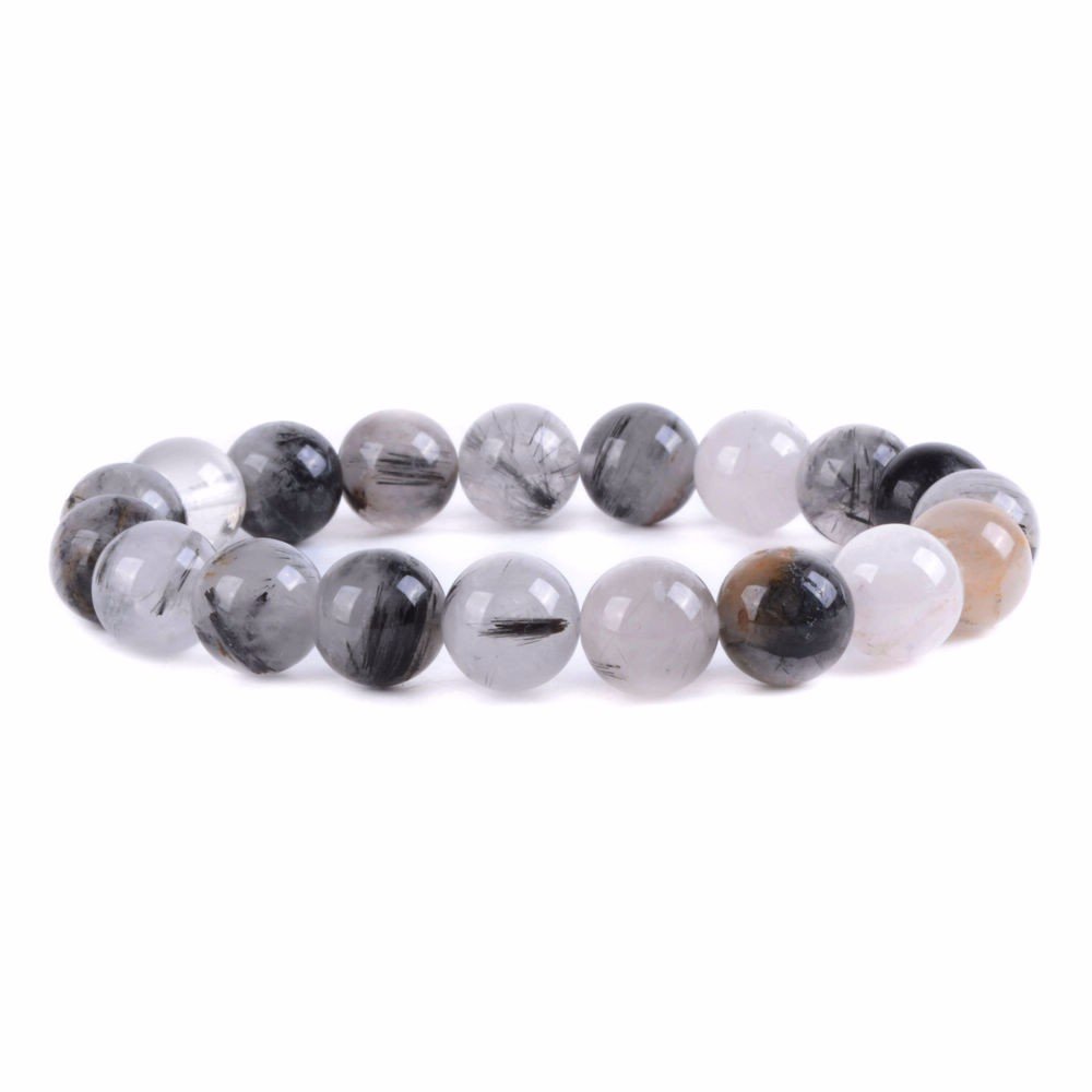 Justinstones Gem Semi Precious Gemstone 10mm Round Beads Stretch Bracelet 7 Inch Unisex