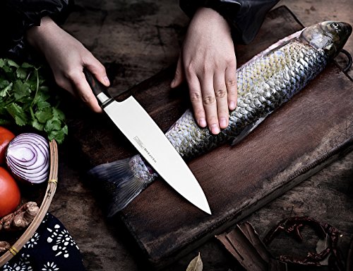 Chef Knife, WENFENG 8 Inch Professional Kitchen Knife,High Carbon Stainless Steel Sharp Knives,Ergonomics Handle,Ultra Sharp knife for Home and Restaurant (sliver) - Thumbnail 4