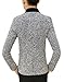 OUYE Men's Stand Collar Light Gray Casual Jacket